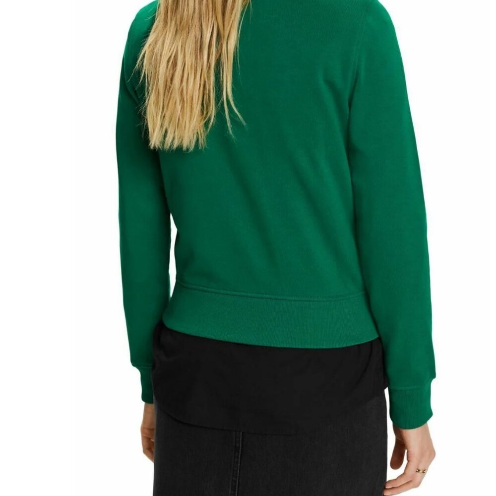 Vintage 90s ESPRIT Green Logo Sweatshirt Boxy Minimalist Fit Small - Picture 6 of 10